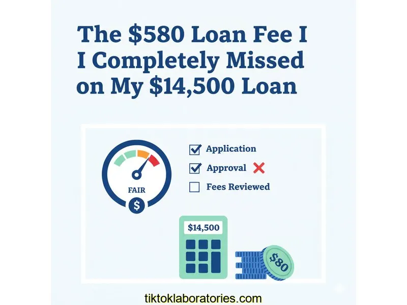 The 580 Loan Fee I Completely Missed On My 14 500 Loan