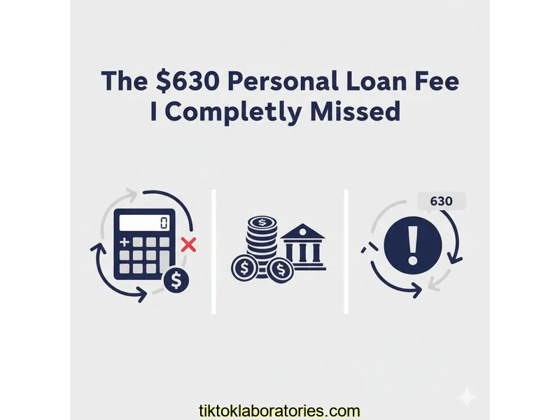 The 630 Personal Loan Fee I Completely Missed